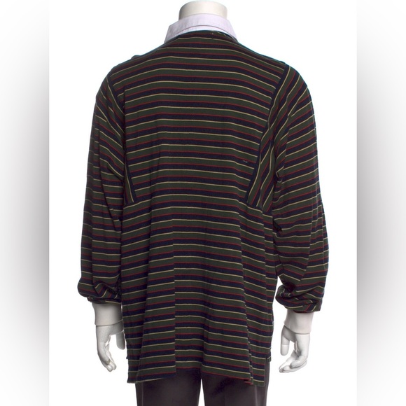 Mr. Completely Striped Collar Polo Shirt - Picture 2 of 5